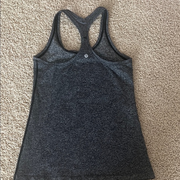 Lululemon Athletica Charcoal Racerback Tank Top - Picture 2 of 2